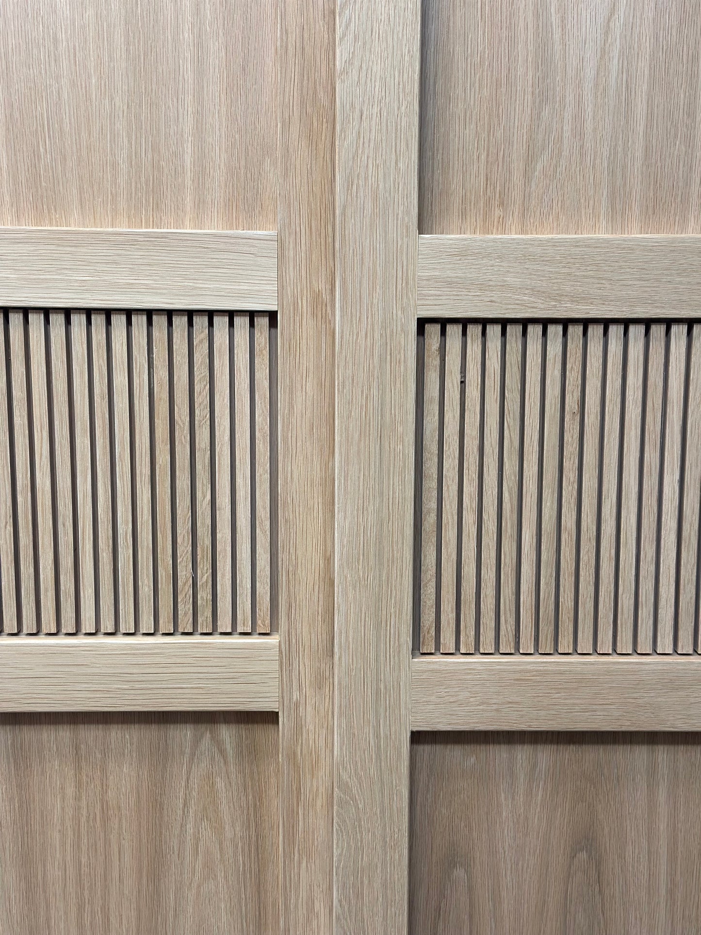 White oak closet doors