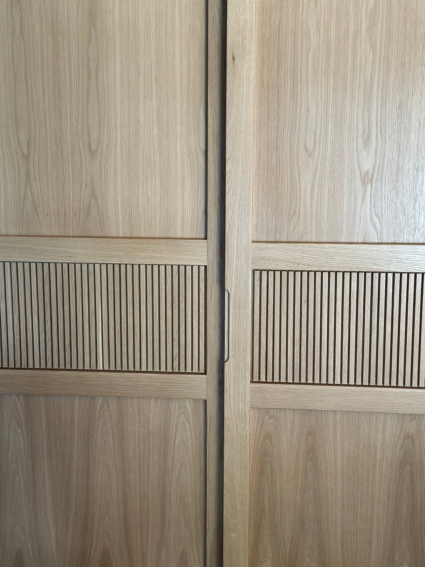 White oak closet doors